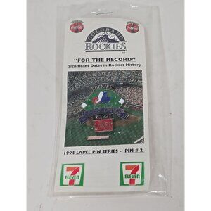 Colorado Rockies 1994 Lapel Pin Series #2 7-Eleven Coca-Cola Promotional Pack
